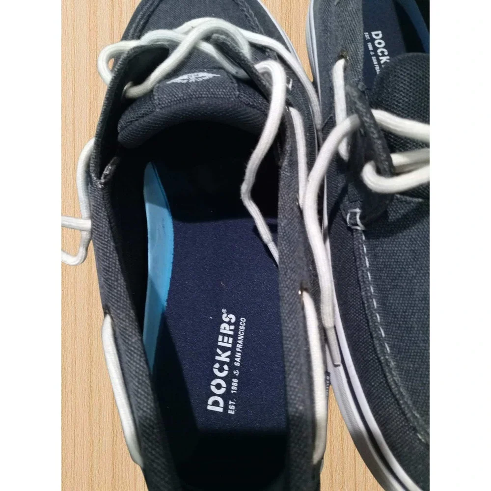 Dockers Mens Beacon Navy Canvas Boat Shoes 90-90024 Size 12M